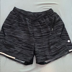 Men’s Lululemon black and grey gym shorts
